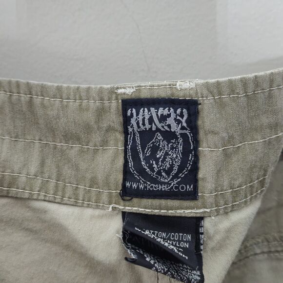 Kuhl Mens Pants 30x32 Born In The Mountains Vintage Patinadye Olive Green Hiking - Picture 15 of 16